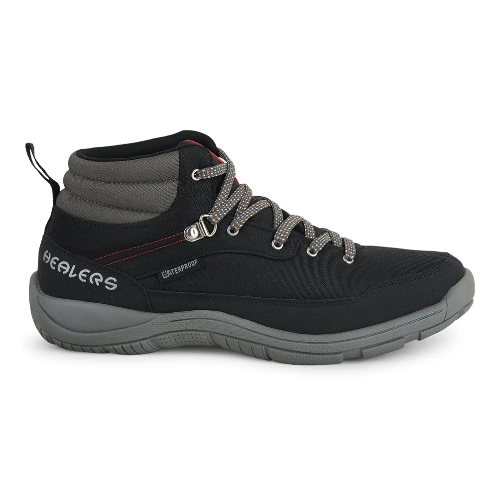 Healers Sports Black Trekking Lacing Shoes For Men RACE-2 By Liberty - Image 2