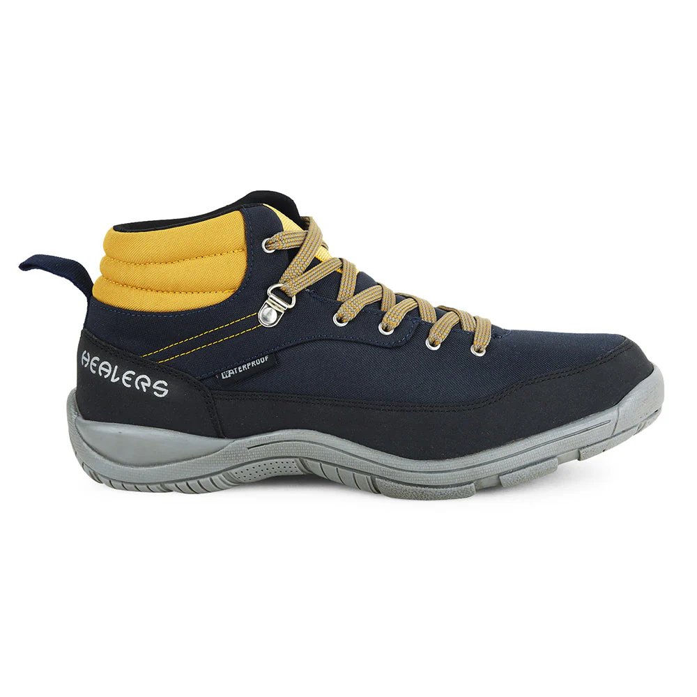 Healers Sports Navy Blue Trekking Lacing Shoes For Men RACE-2 By Liberty - Image 2