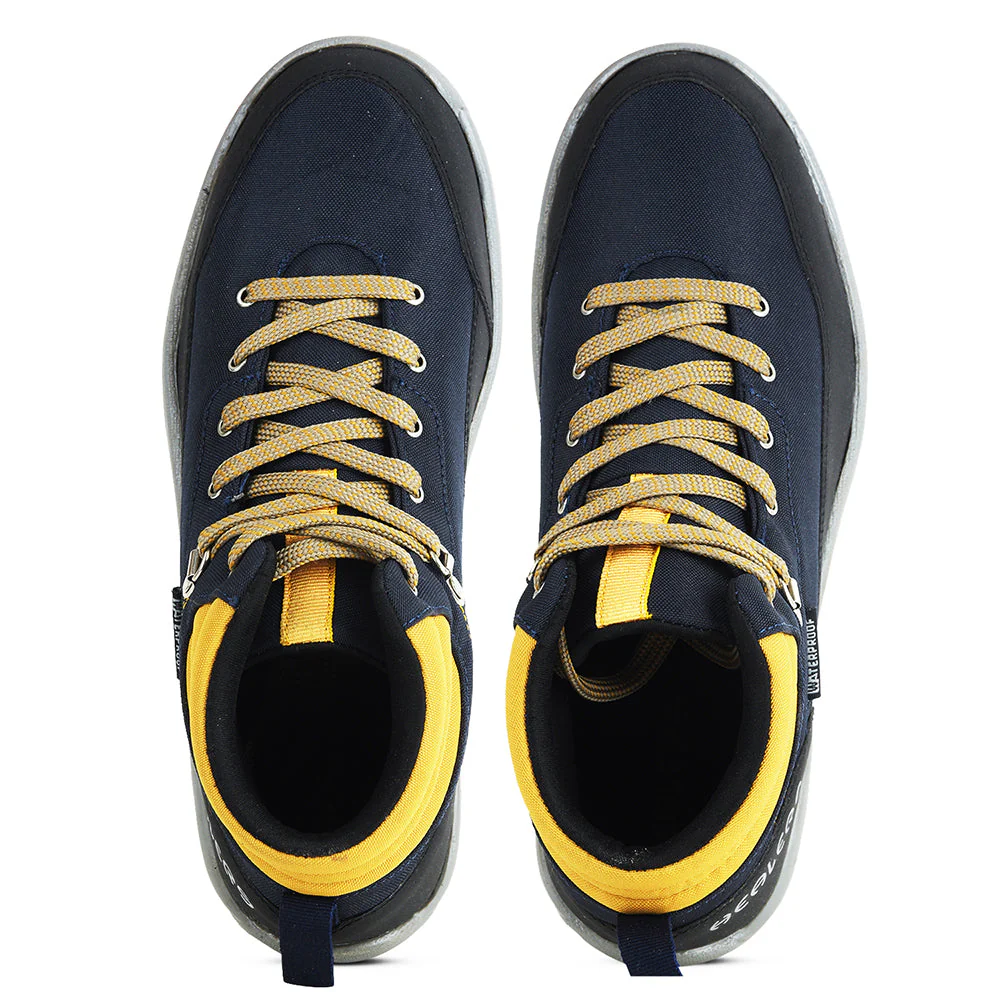 Healers Sports Navy Blue Trekking Lacing Shoes For Men RACE-2 By Liberty - Image 4