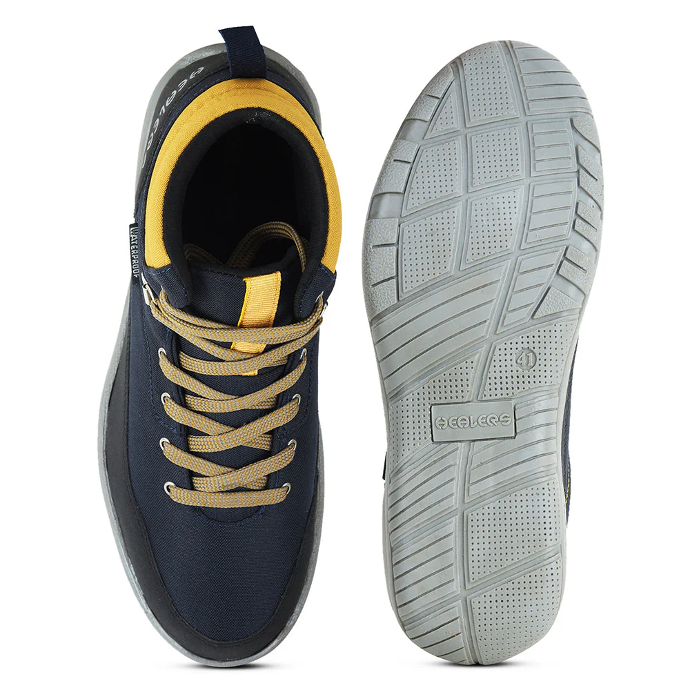 Healers Sports Navy Blue Trekking Lacing Shoes For Men RACE-2 By Liberty - Image 5