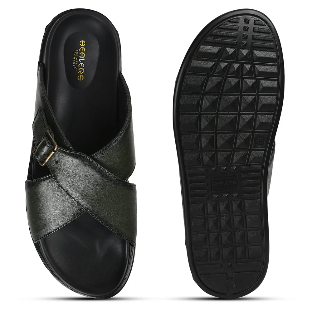 Healers By Liberty Men SOFT-1 Olgreen Casual Slippers - Image 6