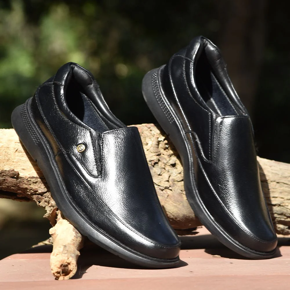 Healers by Liberty Men UVI-8 Black Formal Non Lacing Shoes - Image 4