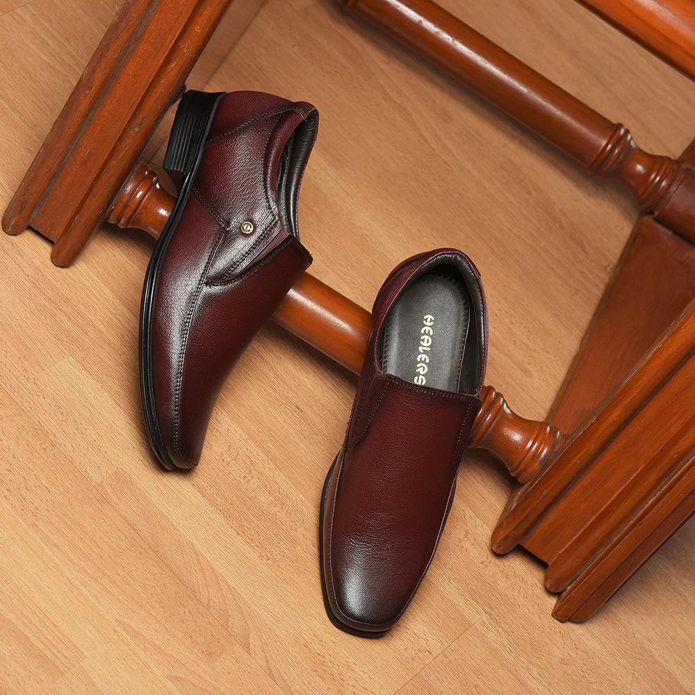 Healers By Liberty Men UVL-128 Cherry Formal Non Lacing Shoes - Image 4
