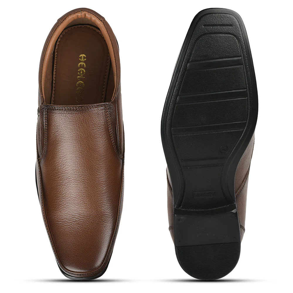 Healers By Liberty Men UVL-128 Tan Formal Non Lacing Shoes - Image 6