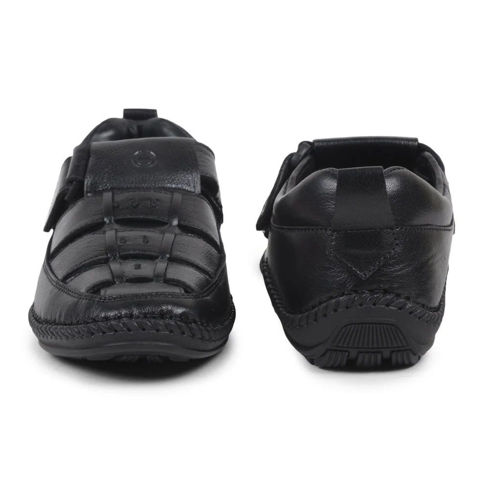 Healers Casual Black Sandal For Men VCL-39 By Liberty - Image 5