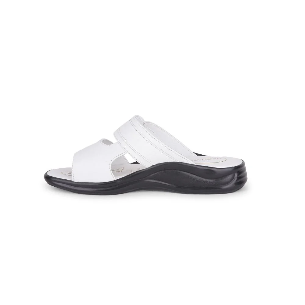 Healers Casual White Toe Ring Slippers For 2013-901 Men By Liberty - Image 3