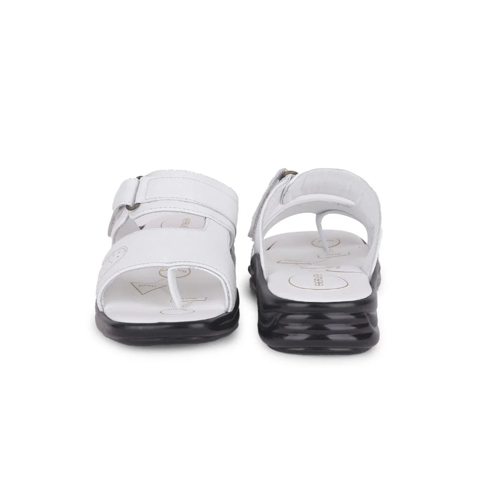 Healers Casual White Toe Ring Slippers For 2013-901 Men By Liberty - Image 5