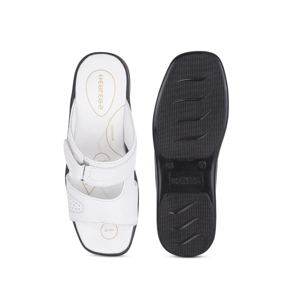 Healers Casual White Toe Ring Slippers For 2013-901 Men By Liberty - Image 6