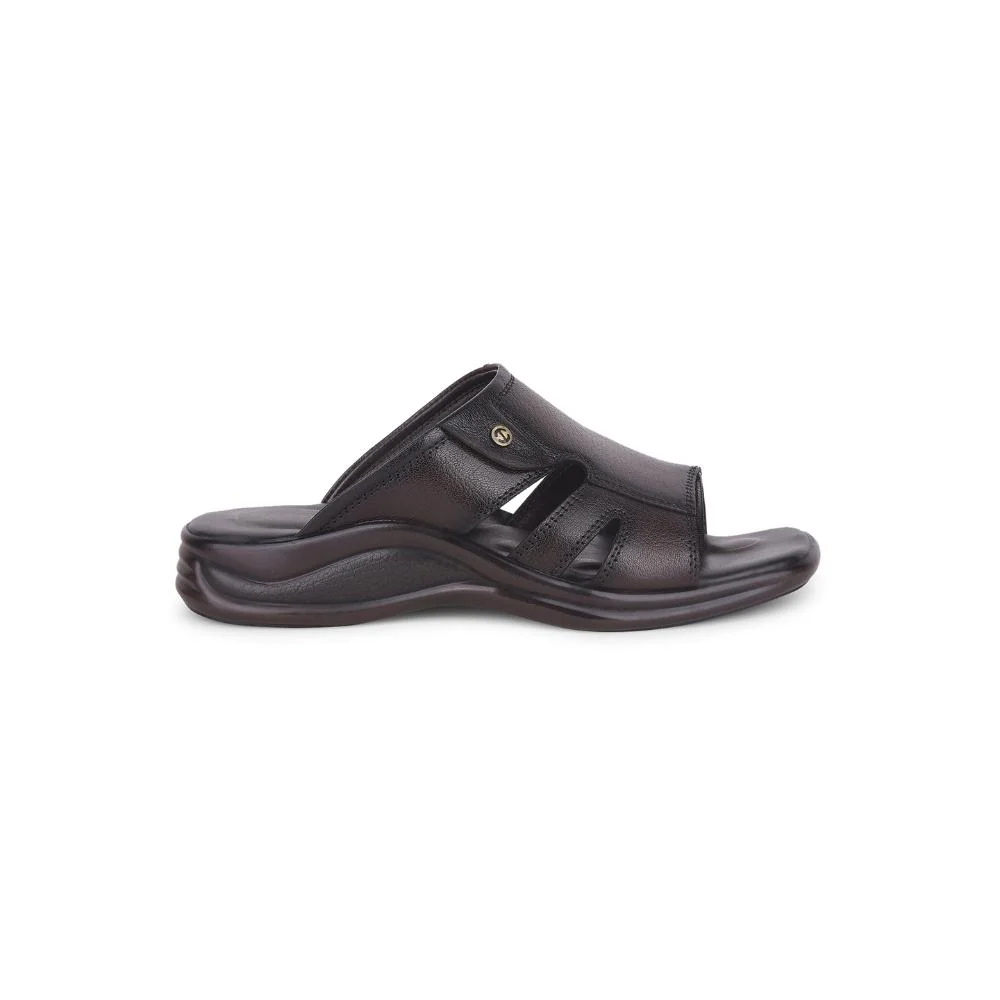 Healers Brown Casual Toe Ring Slippers For Men 2013-903 By Liberty - Image 2