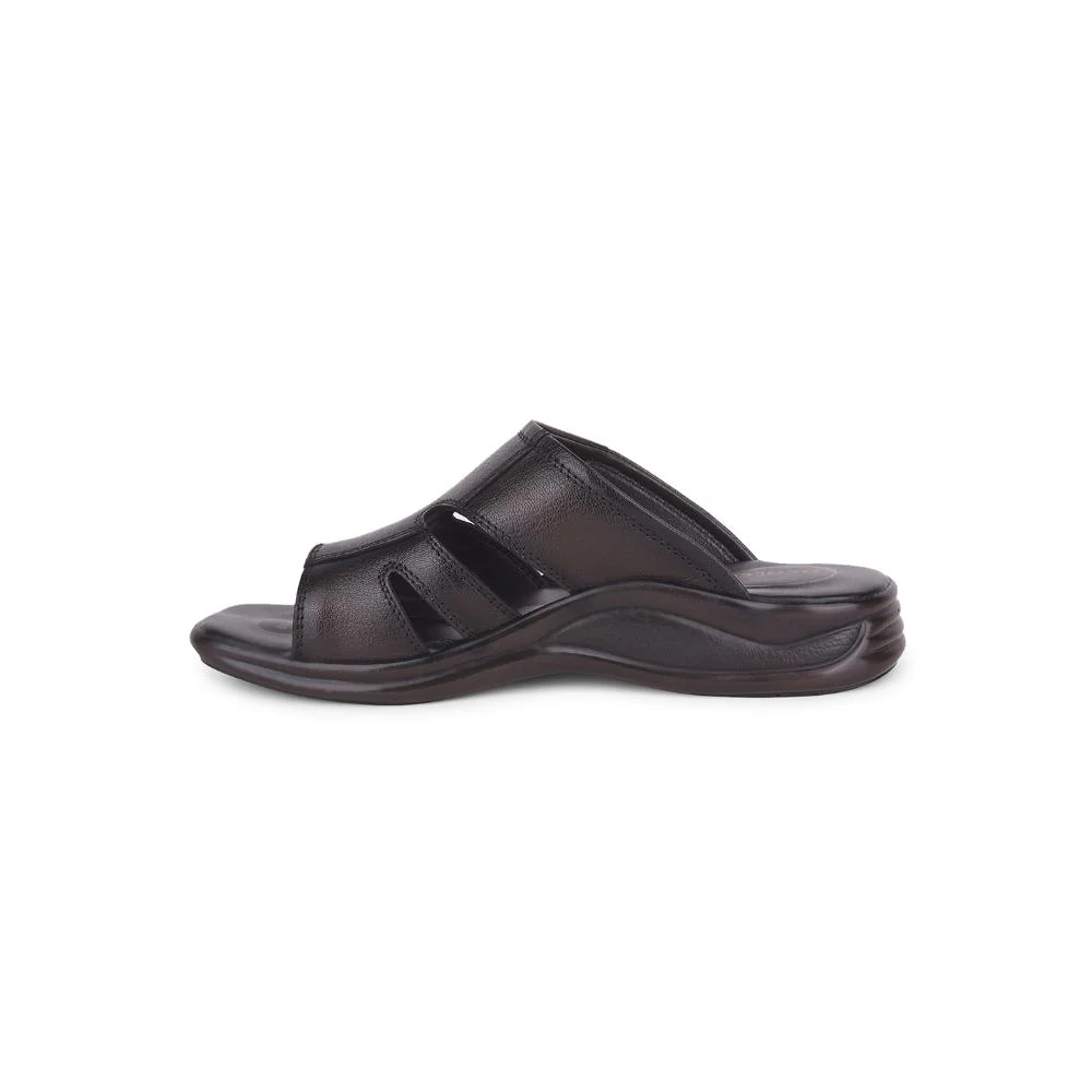 Healers Brown Casual Toe Ring Slippers For Men 2013-903 By Liberty - Image 3
