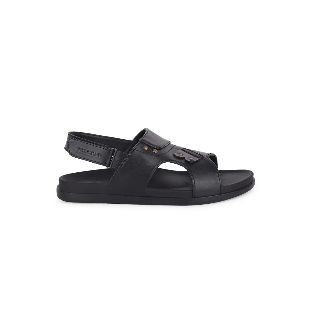 Healers Casual Black Sandal For Men DANVER-E By Liberty - Image 2