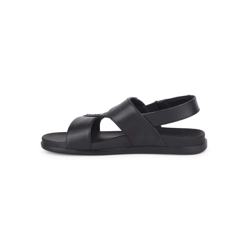 Healers Casual Black Sandal For Men DANVER-E By Liberty - Image 3