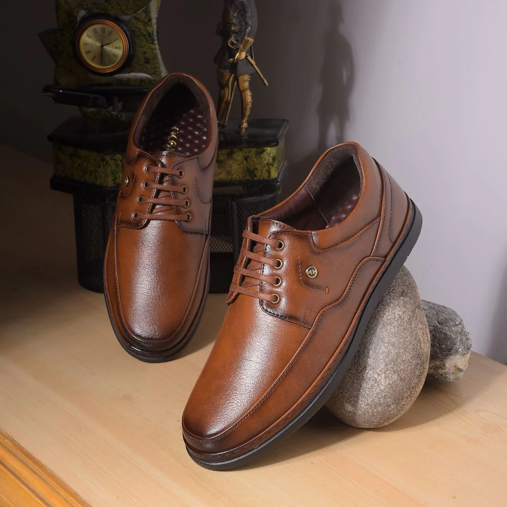 Healers By Liberty Mens ERL-15 Tan Formal Lacing Shoes - Image 4