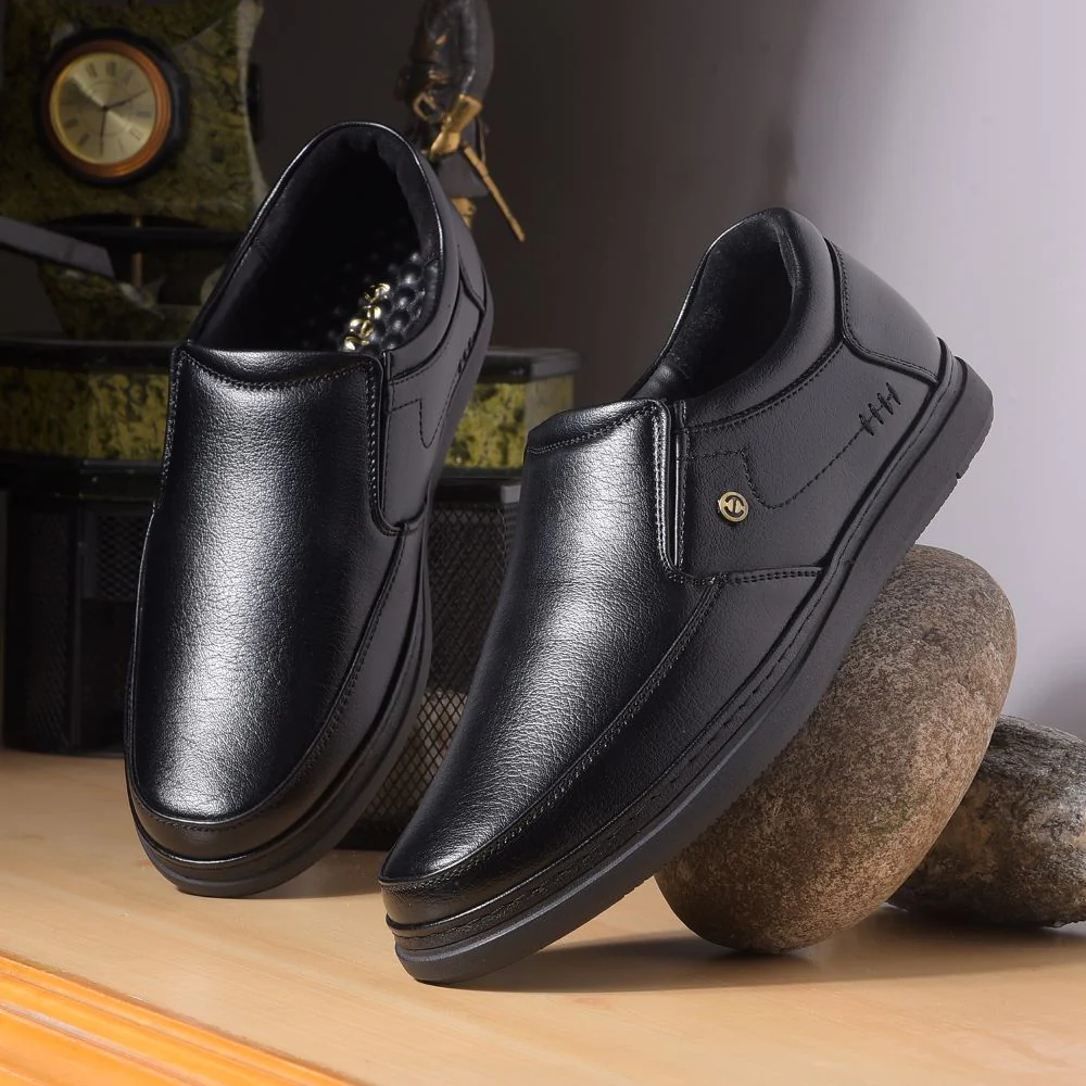 Healers By Liberty Mens ERL-16 Black Formal Non Lacing Shoes - Image 4
