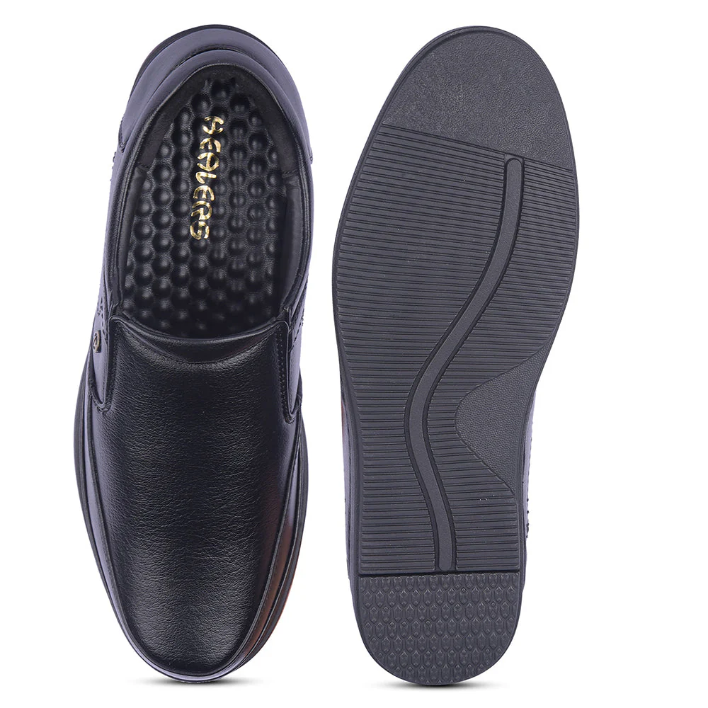 Healers By Liberty Mens ERL-16 Black Formal Non Lacing Shoes - Image 6