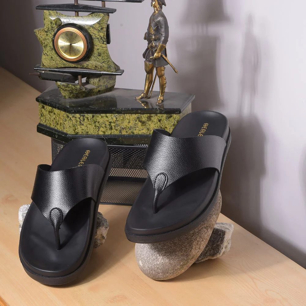 Healers Casual Black Slipper For Men MSL-3 By Liberty - Image 3