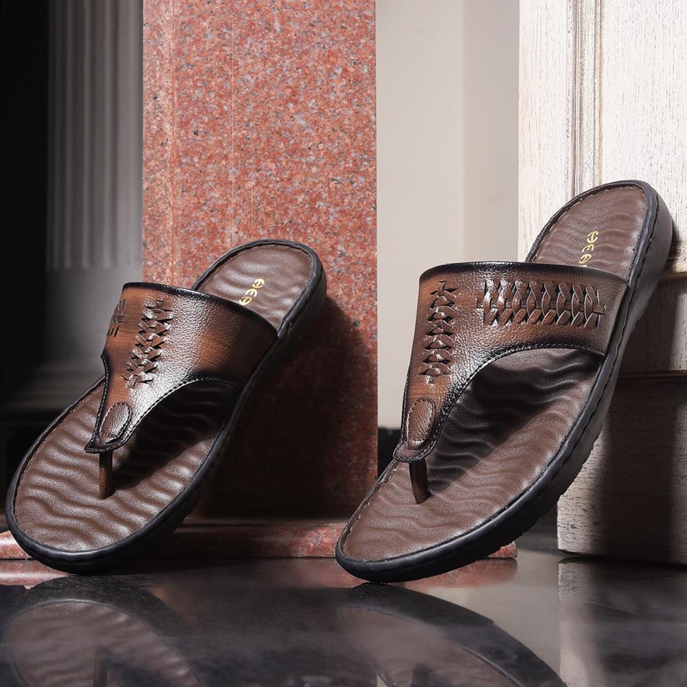 Healers Casual Brown Slipper For Men MSL-4 By Liberty - Image 4