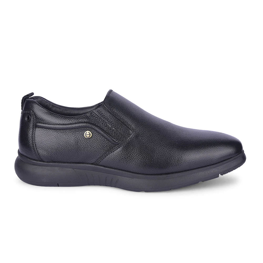 Healers By Liberty Mens OSL-43 Black Formal Non Lacing Shoes - Image 2