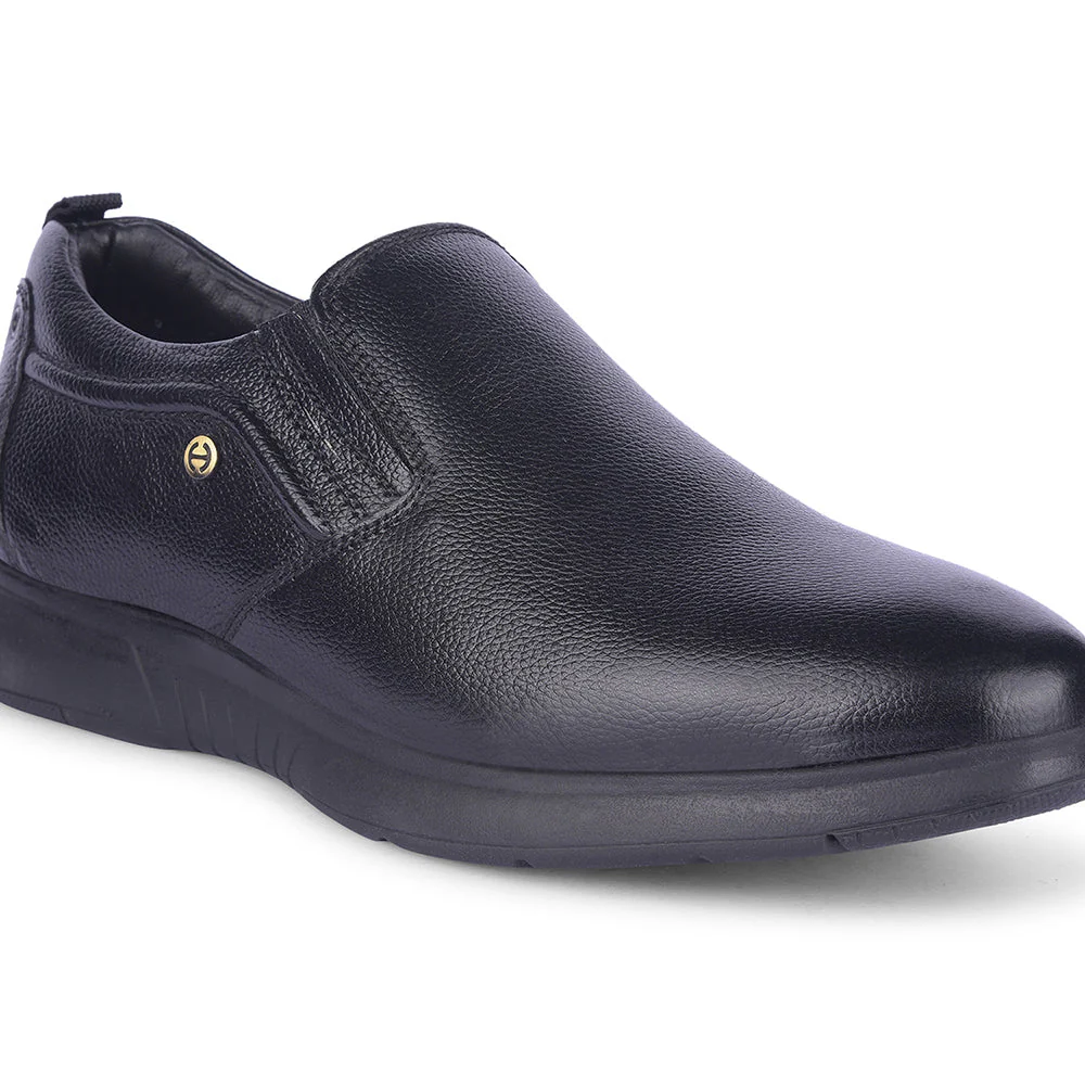 Healers By Liberty Mens OSL-43 Black Formal Non Lacing Shoes - Image 6