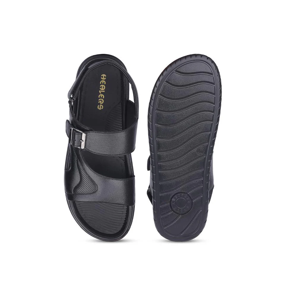Healers By Liberty Mens OSL-51 Black Casual Sandal - Image 6