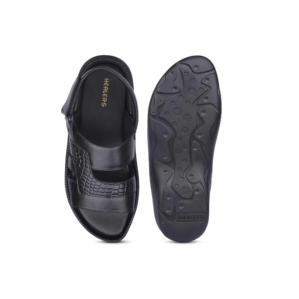 Healers By Liberty Mens OSL-60 Black Formal Sandal - Image 6