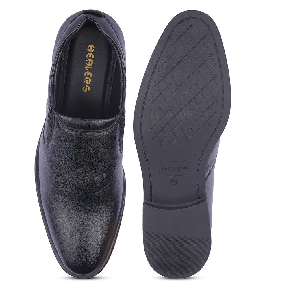Healers By Liberty Mens SAGAR-17 Black Formal Non Lacing Shoes - Image 6