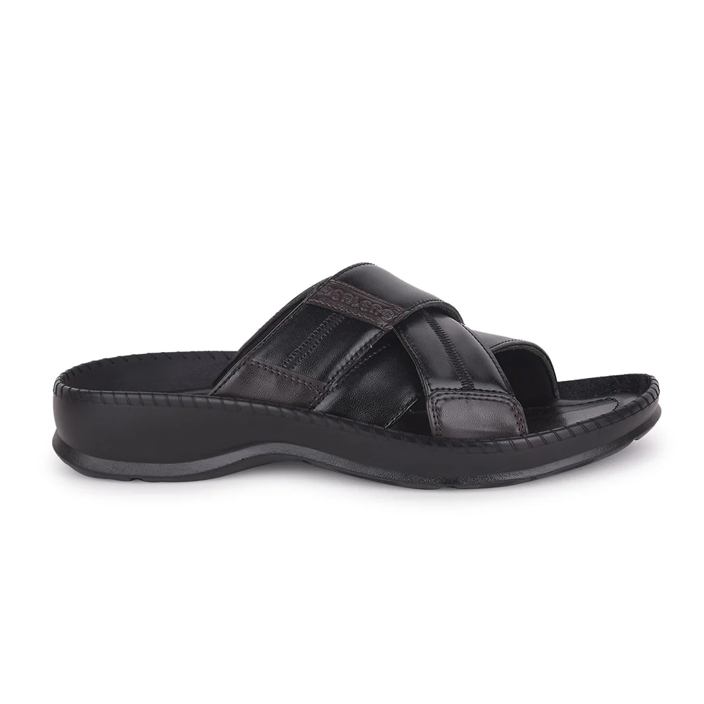 Healers Black Casual Slippers For Men STARC-2E By Liberty - Image 2