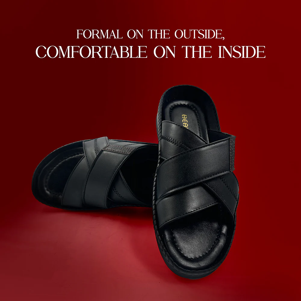 Healers Black Casual Slippers For Men STARC-2E By Liberty - Image 6