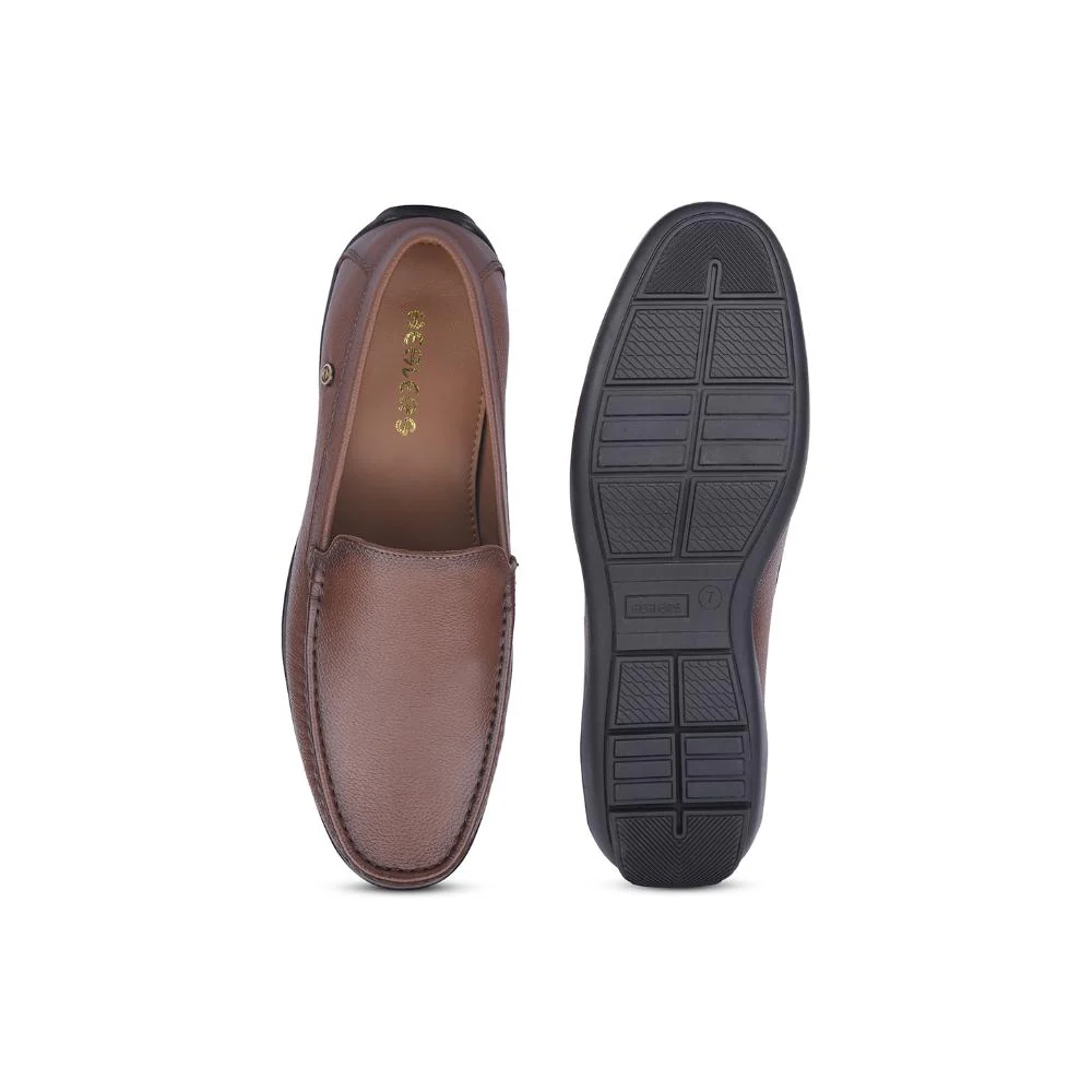 Healers Formal Brown Loafers For Men UVI-18 By Liberty - Image 6