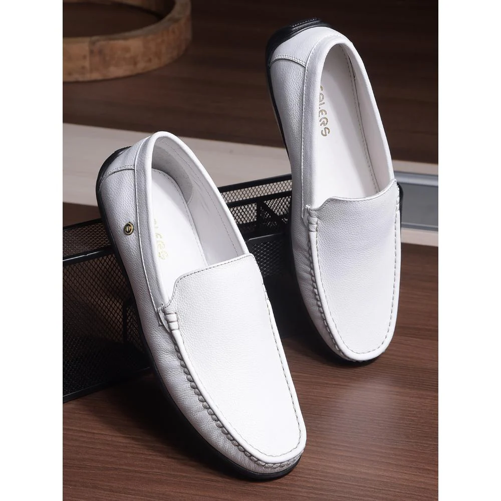 Healers Formal White Loafers For Men UVI-18 By Liberty - Image 4
