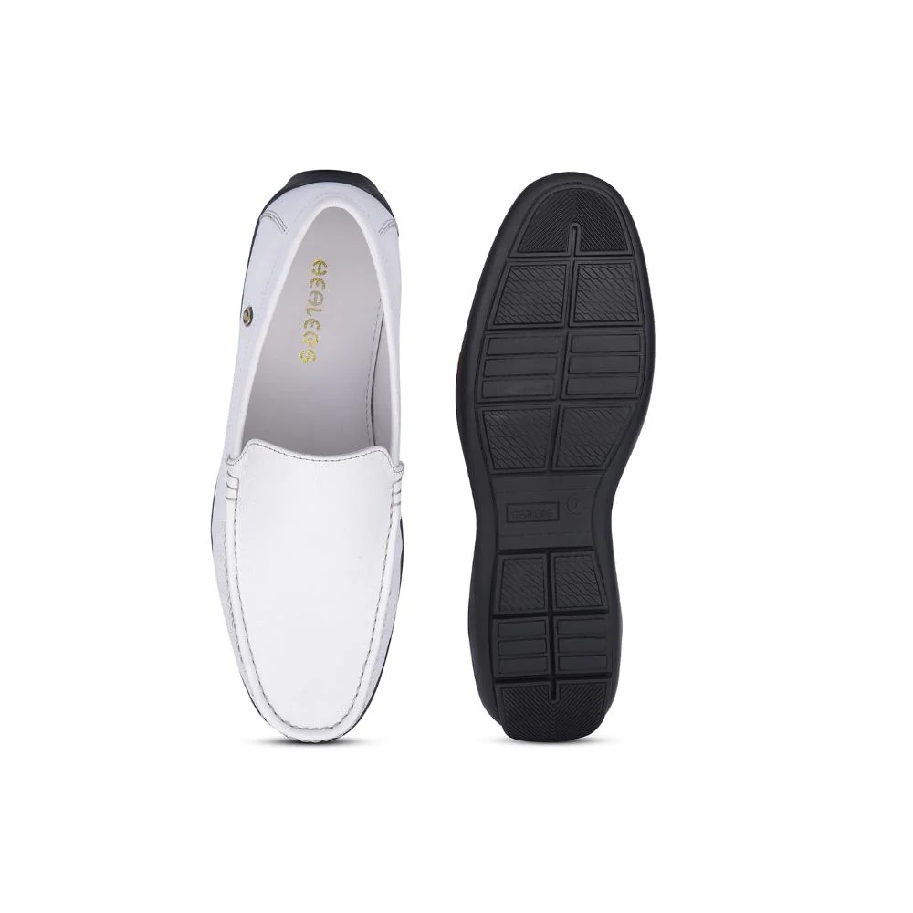 Healers Formal White Loafers For Men UVI-18 By Liberty - Image 6