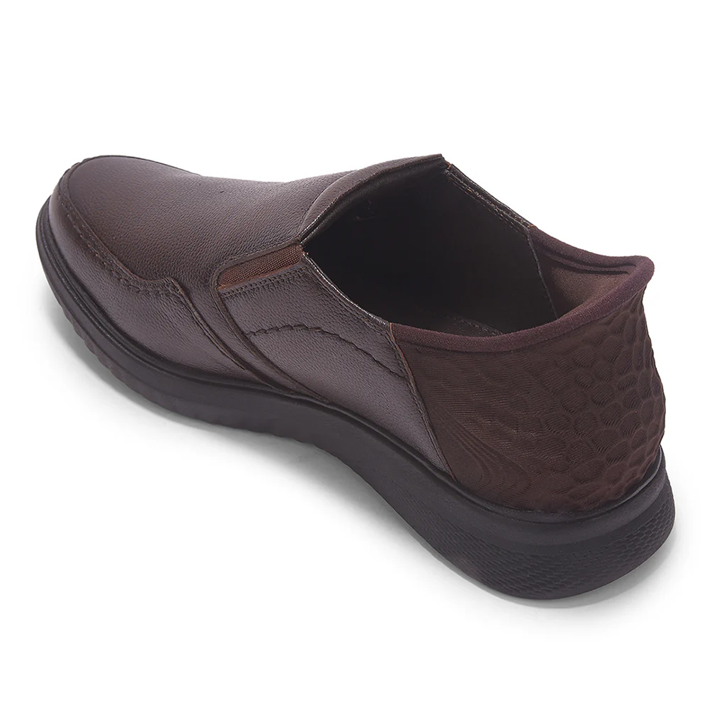 Healers By Liberty Mens UVI-25 Brown Formal Non Lacing Shoes - Image 4