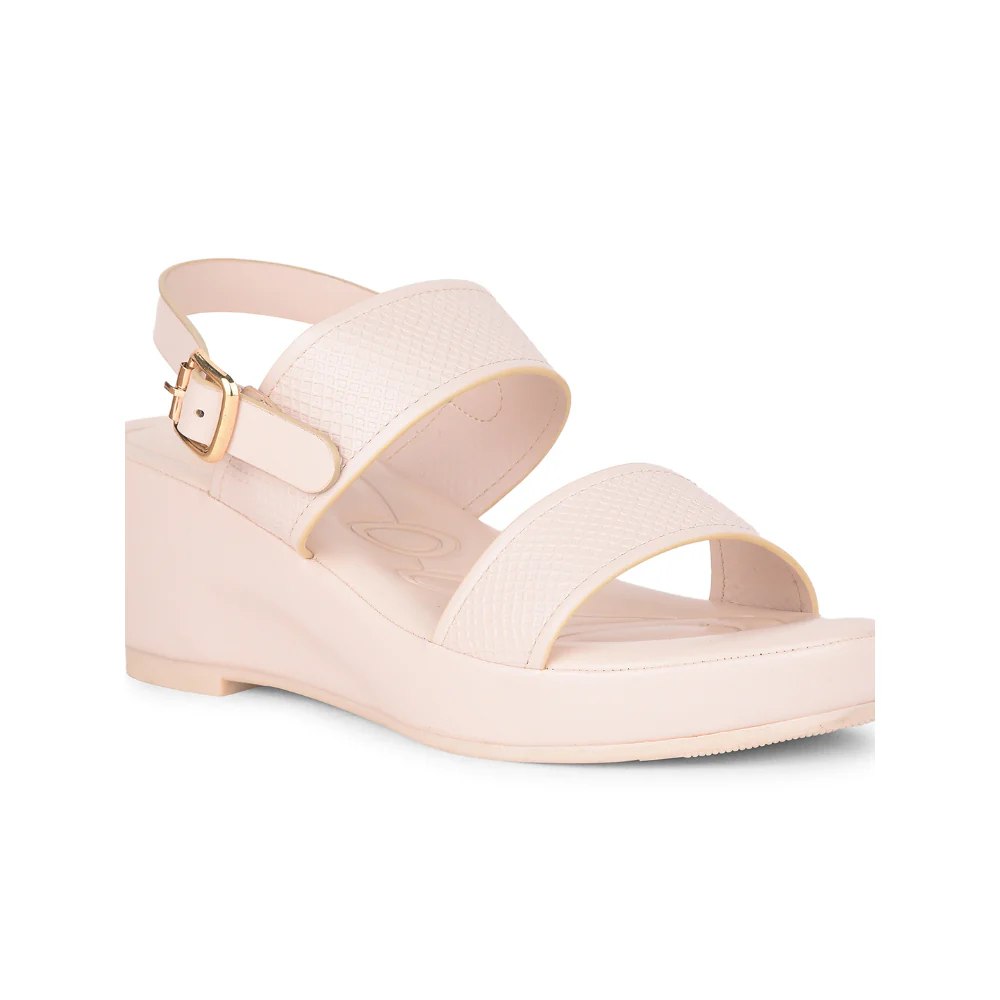 Healers Casual Beige Wedge Heel Sandal For Women ST-16 By Liberty - Image 5