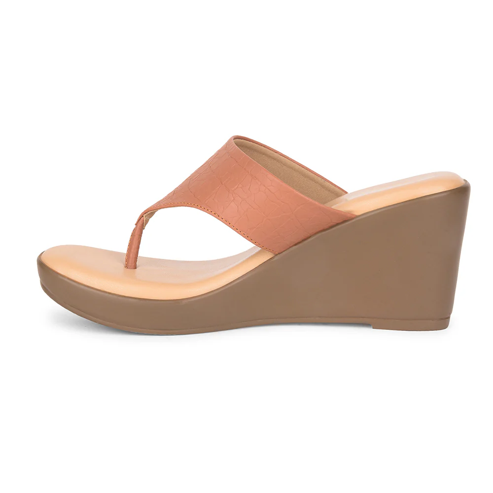 Healers By Liberty ST-28 Wedges Heels Sandal For Women - Tan - Image 3