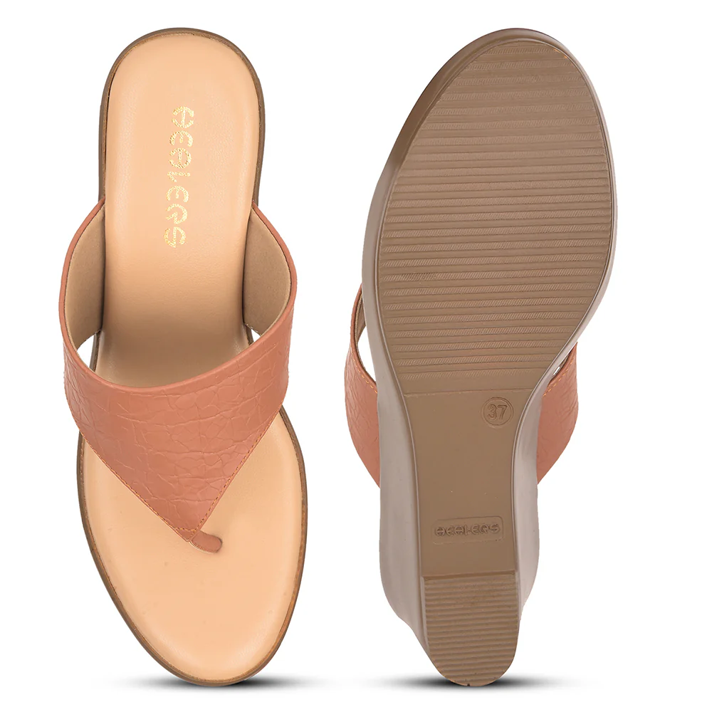 Healers By Liberty ST-28 Wedges Heels Sandal For Women - Tan - Image 6