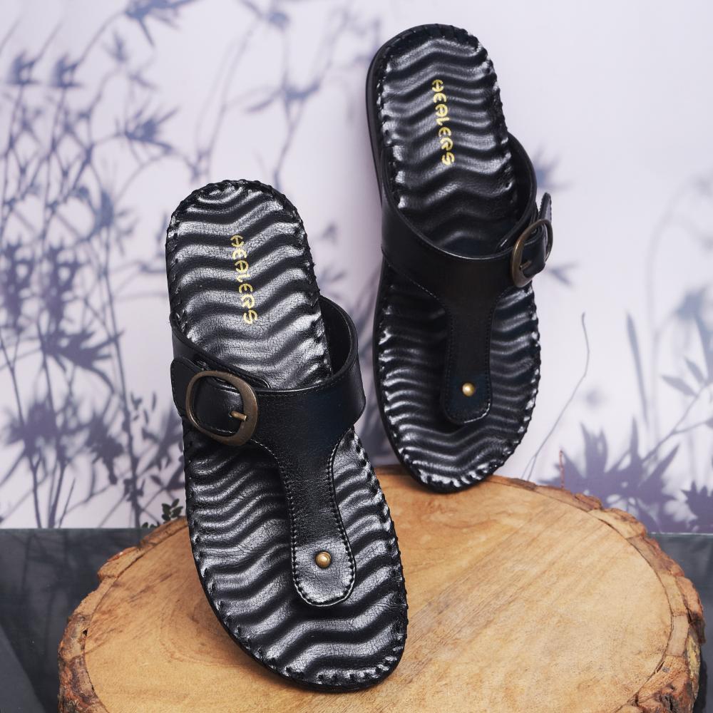 Healers Casual Black Slippers For Women DELMA-3E By Liberty - Image 4