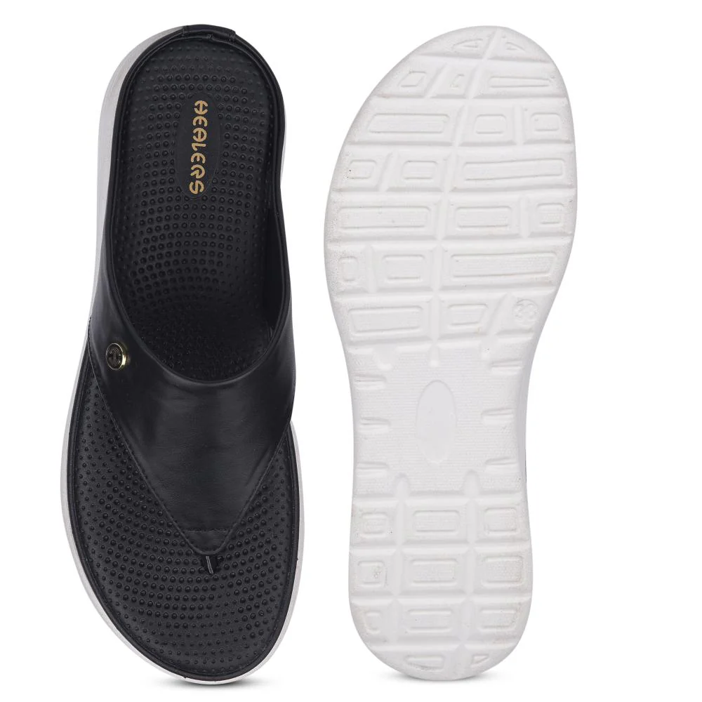 Healers Casual Black Slipper For Women DINZY-2E By Liberty - Image 5