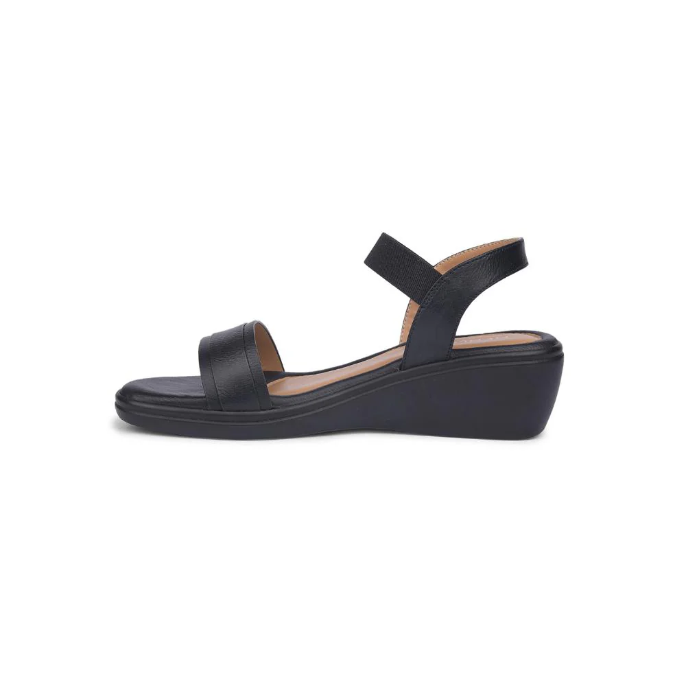 Healers By Liberty Women LDF-22 Black Casual Wedges Heel Sandal - Image 3