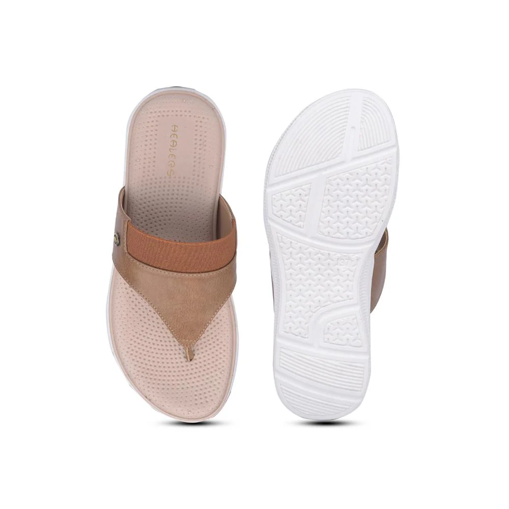 Healers Casual Brown Slipper For Women SFL-14 By Liberty - Image 6