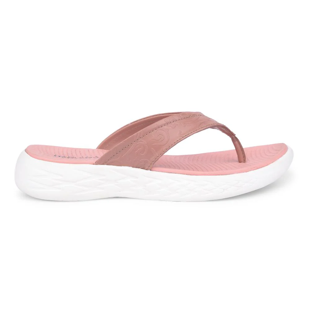 Healers Casual Peach Slipper For Women SOFIA-1E By Liberty - Image 2