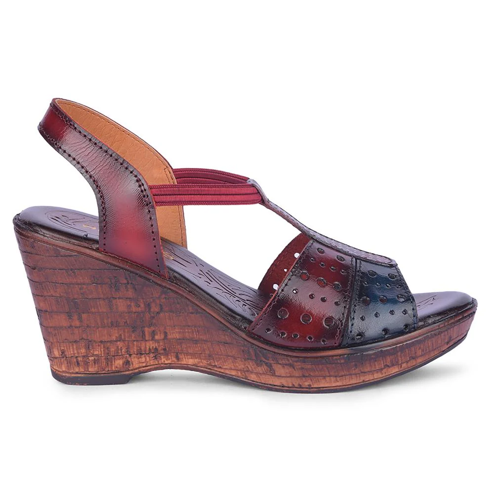 Healers By Liberty Women TLO-54 Cherry Wedges Fashion Wedges Heel Sandal - Image 2