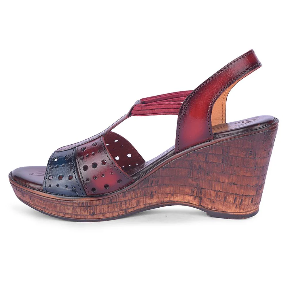 Healers By Liberty Women TLO-54 Cherry Wedges Fashion Wedges Heel Sandal - Image 3