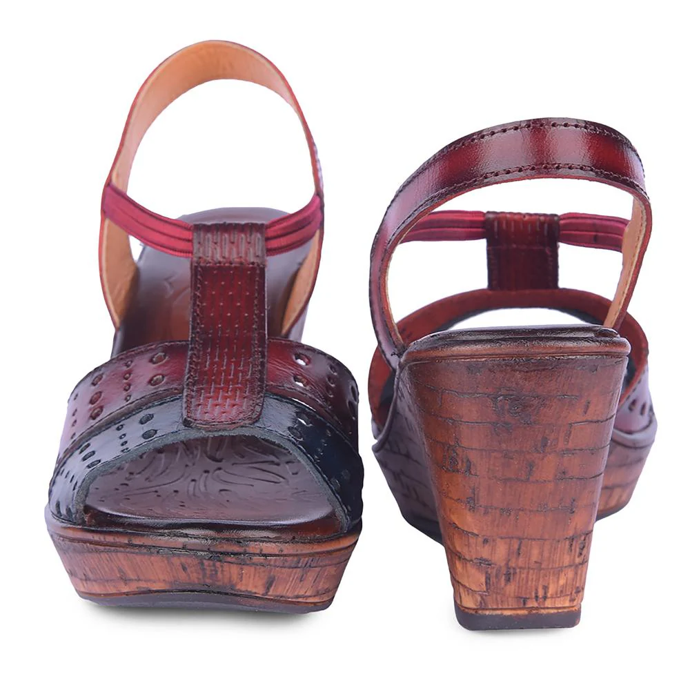 Healers By Liberty Women TLO-54 Cherry Wedges Fashion Wedges Heel Sandal - Image 5