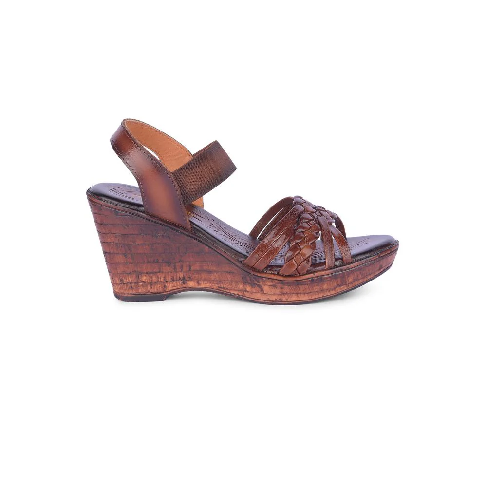 Healers By Liberty Women TLO-55 Tan Wedges Fashion Wedges Heel Sandal - Image 2