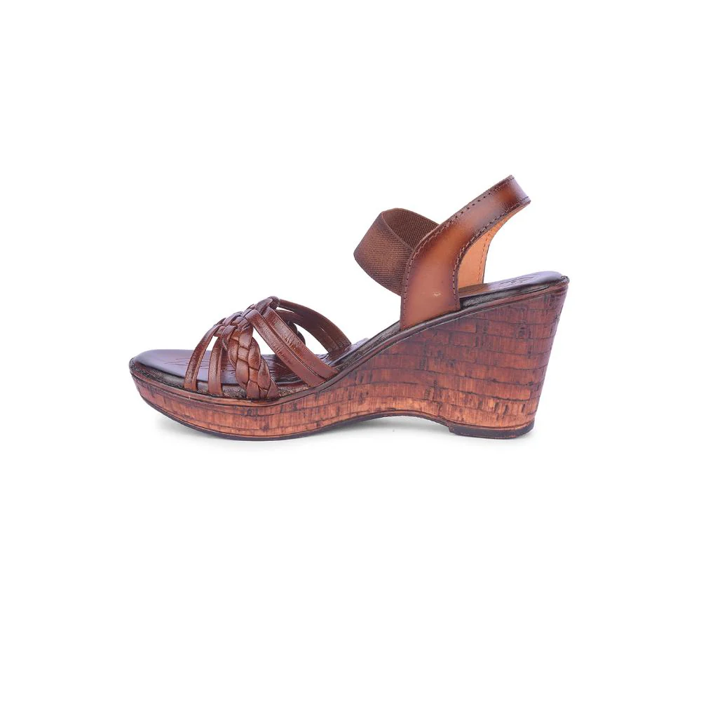 Healers By Liberty Women TLO-55 Tan Wedges Fashion Wedges Heel Sandal - Image 3