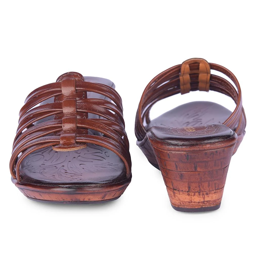 Healers By Liberty Women TLO-56 Tan Fashion Slippers - Image 5