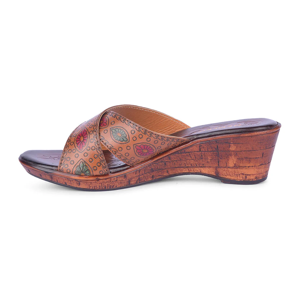 Healers By Liberty Women TLO-60 Tan Fashion Slippers - Image 3