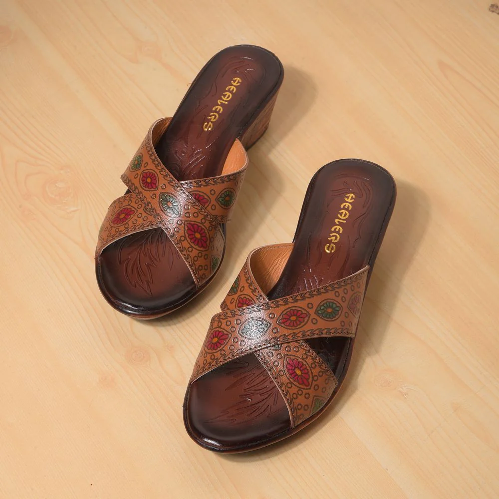 Healers By Liberty Women TLO-60 Tan Fashion Slippers - Image 4