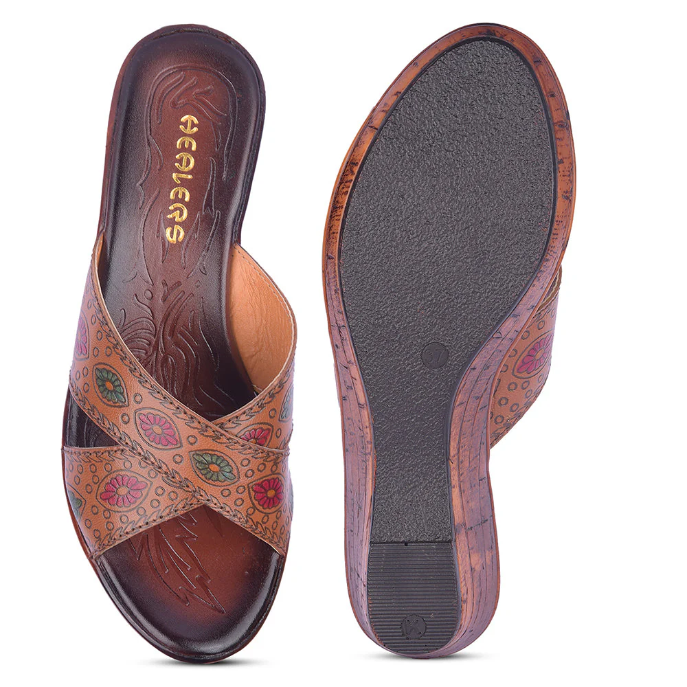 Healers By Liberty Women TLO-60 Tan Fashion Slippers - Image 6