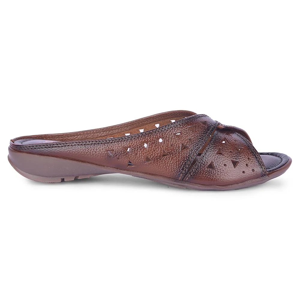 Healers Casual Tan Slippers For Women TLO-62 By Liberty - Image 2